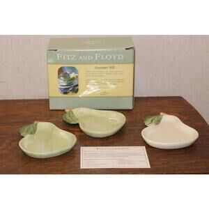 NEW Fitz and Floyd Sommer Hill Dipping Dishes - Set of 3